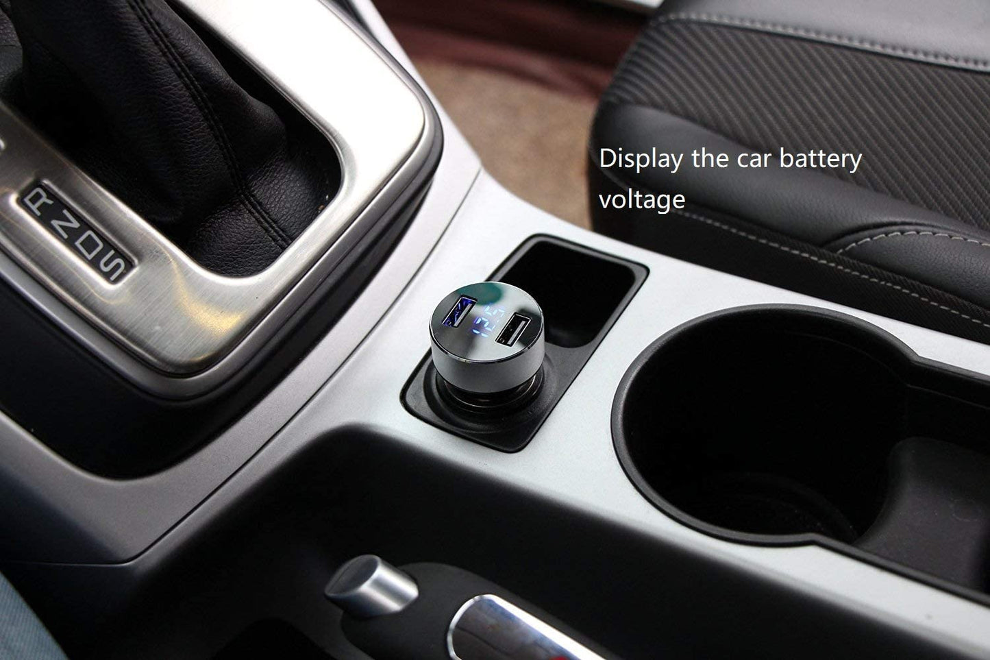 Dual USB Fast Car Charger – 12V/24V Adapter with LED Voltage Meter