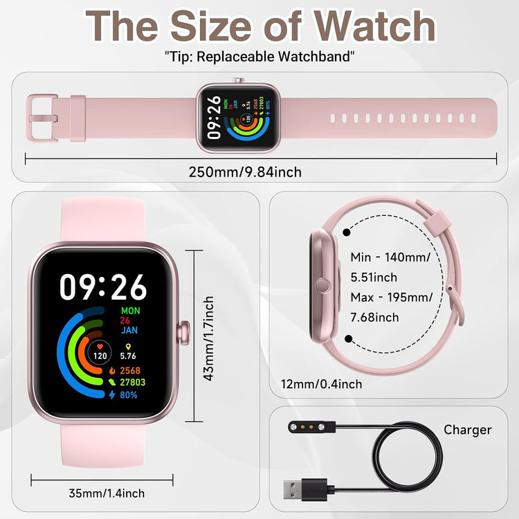 1.83″ Alexa Bluetooth Calling Smartwatch