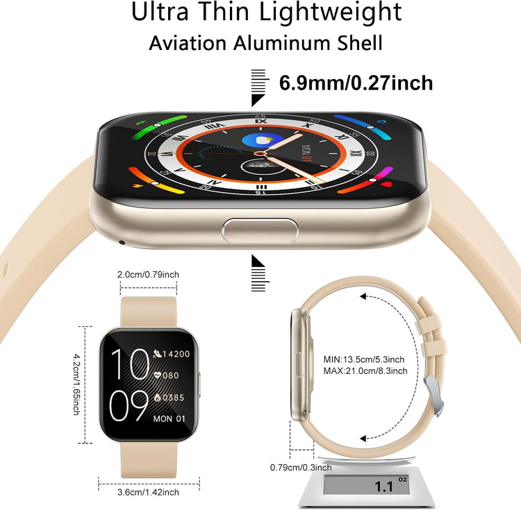 Ultra-Thin 1.85″ AMOLED Smartwatch for Women
