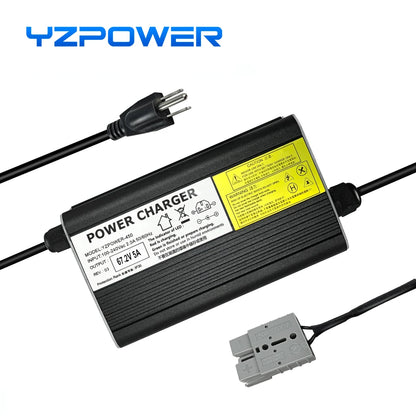 67.2V 5A Lithium Battery Charger 16S/ 60V 72V 5A Lithium Battery Charger Fast Charging with Cooling Fan