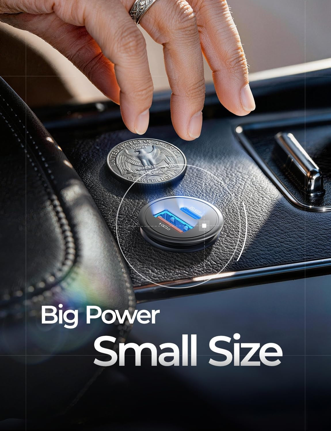 67.5W Fast Car Charger – USB-C & USB Fast Charging Adapter for iPhone & Samsung