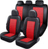 9PCS Universal Leather & Mesh Car Seat Covers