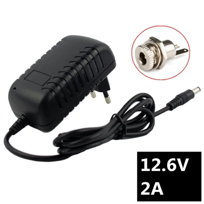 12.6V 2A Smart Charger for 3S 18650 Li-ion Battery Pack