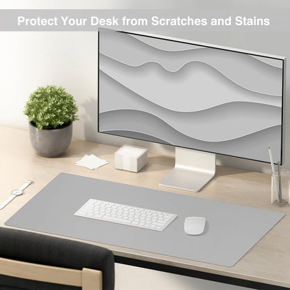 Premium Dual-Sided Leather Desk Pad – Waterproof Office Desk Mat for Keyboard & Mouse