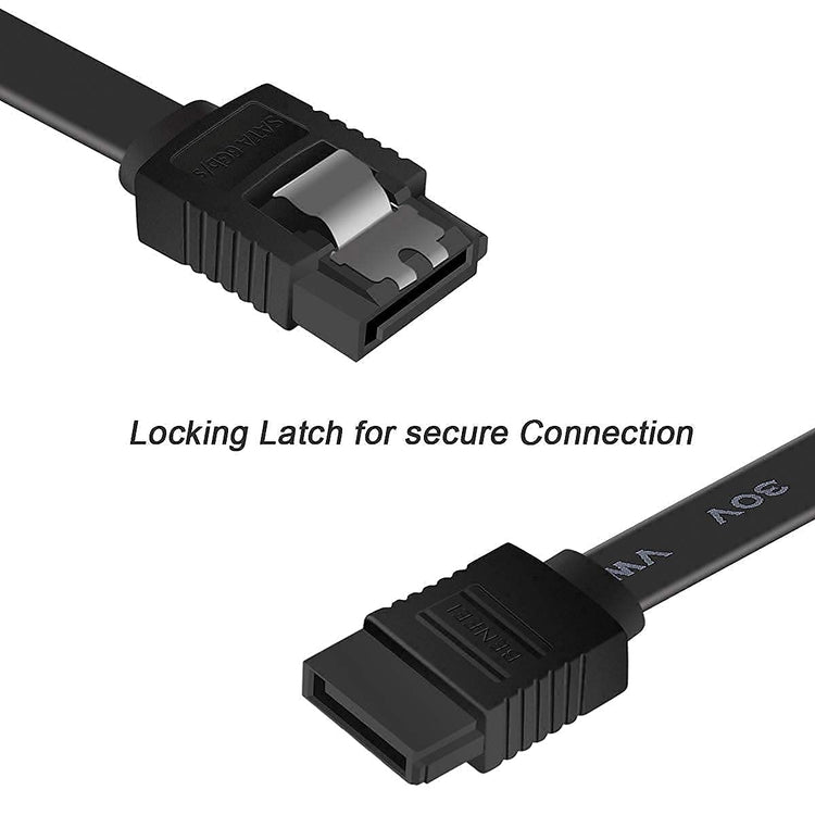 3-Pack 18″ SATA III 6Gbps Cables – Black