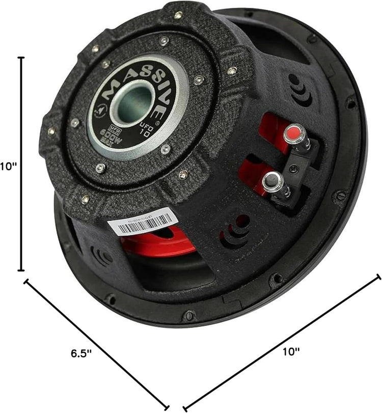 UFO10V2 10″ Slim 600W Car Subwoofer