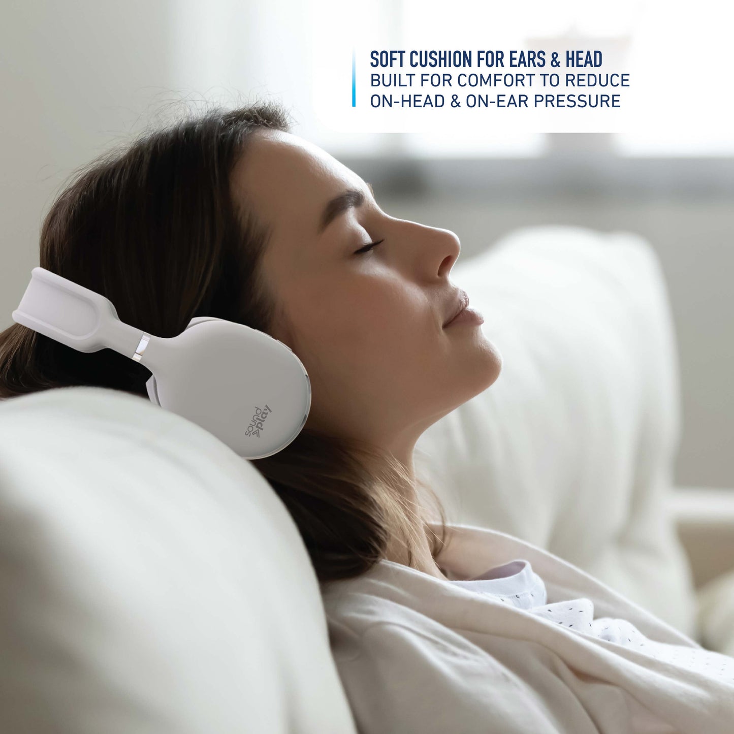 Wireless Bluetooth Over-Ear Headphones – White