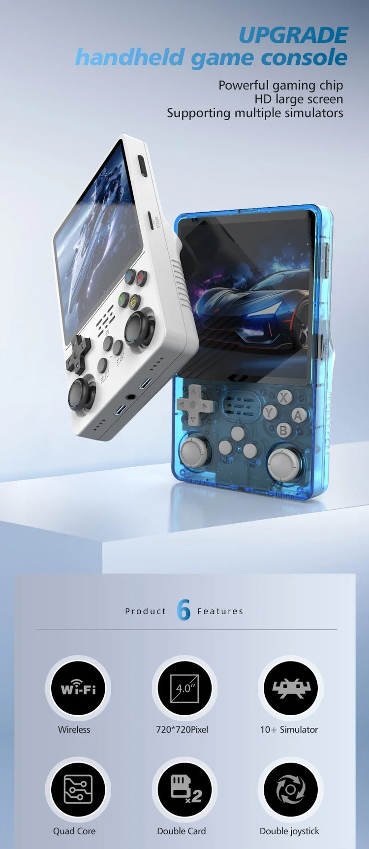 R36 Plus Retro Handheld Game Console – 4″ IPS Screen, ArkOS 2.0, Wi-Fi & 64GB/128GB Storage