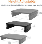 Adjustable Monitor Stand with Storage (3-Level)