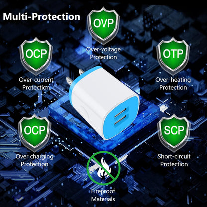 Dual USB Wall Charger 2.1A Fast Charging Adapter
