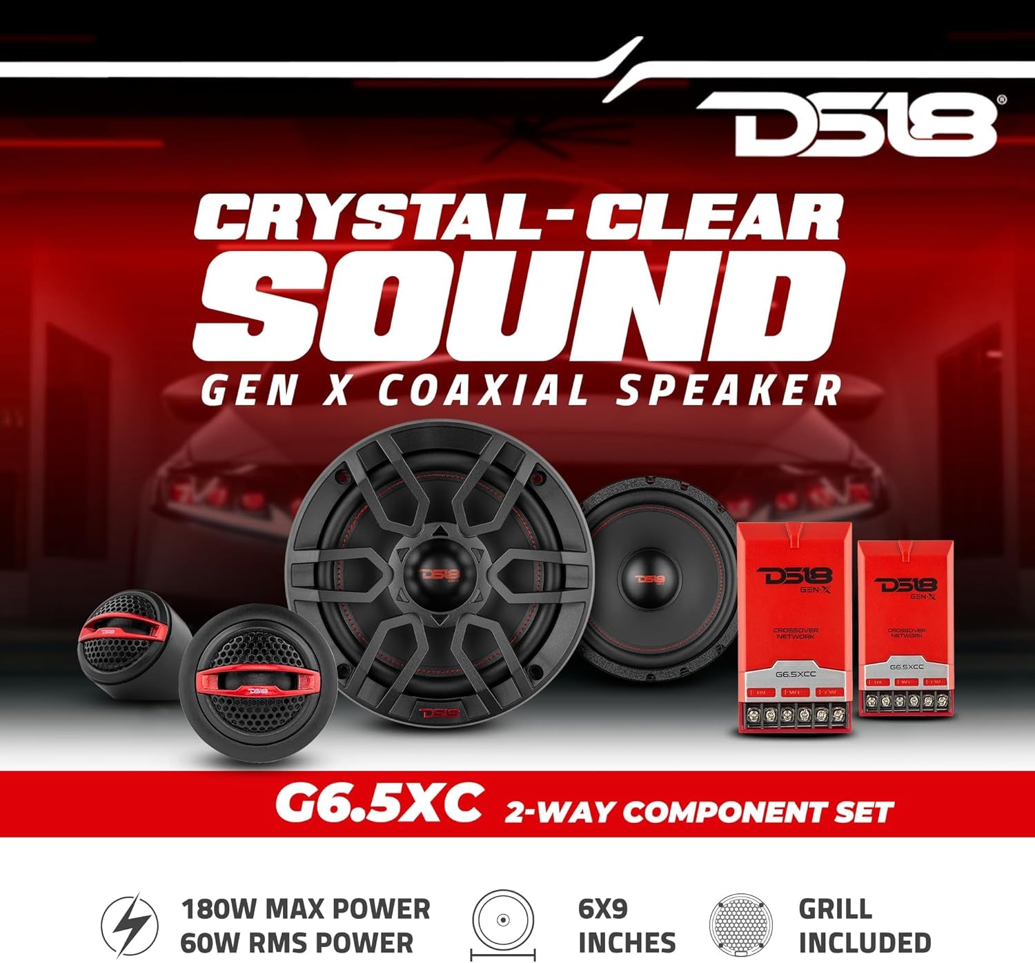 GEN-X6.5C 6.5" Car Component Speakers – 150W Max