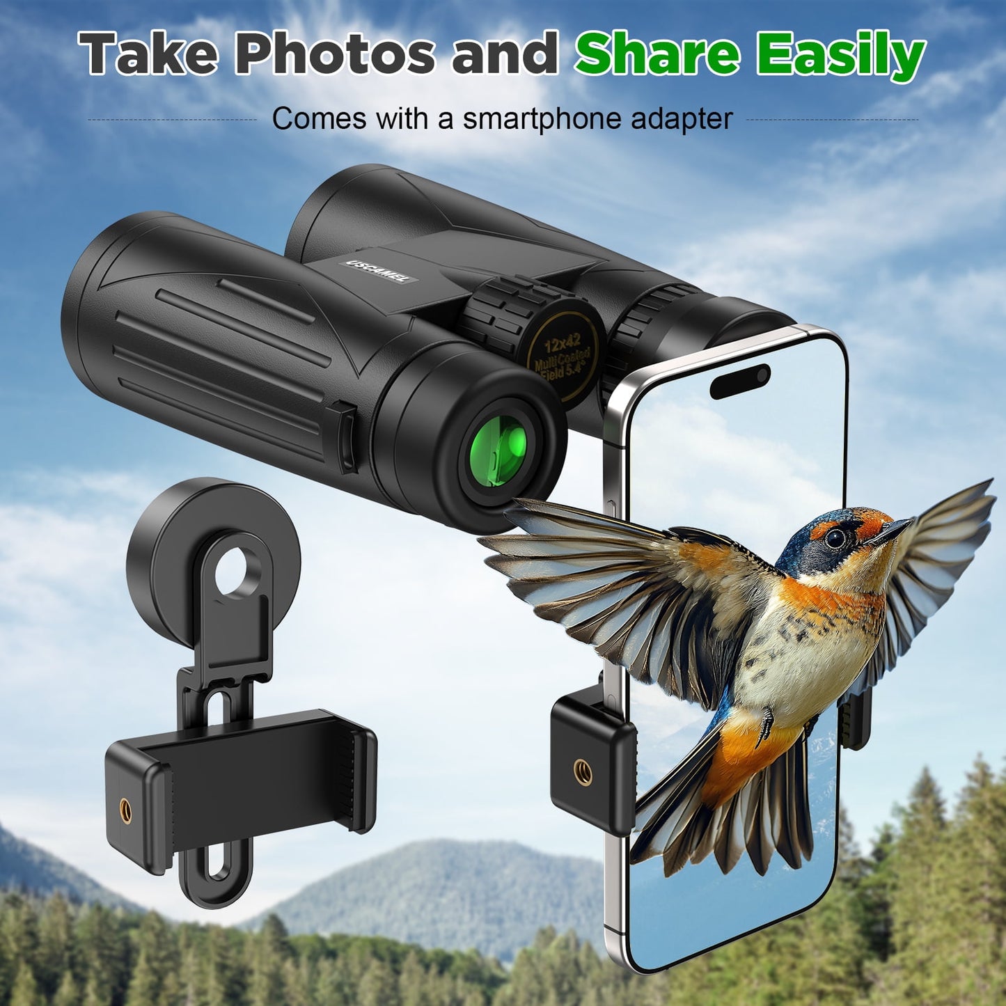 12x42 HD Waterproof Binoculars
