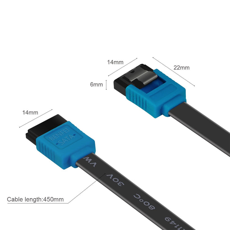 3-Pack SATA III 6Gbps Data Cables