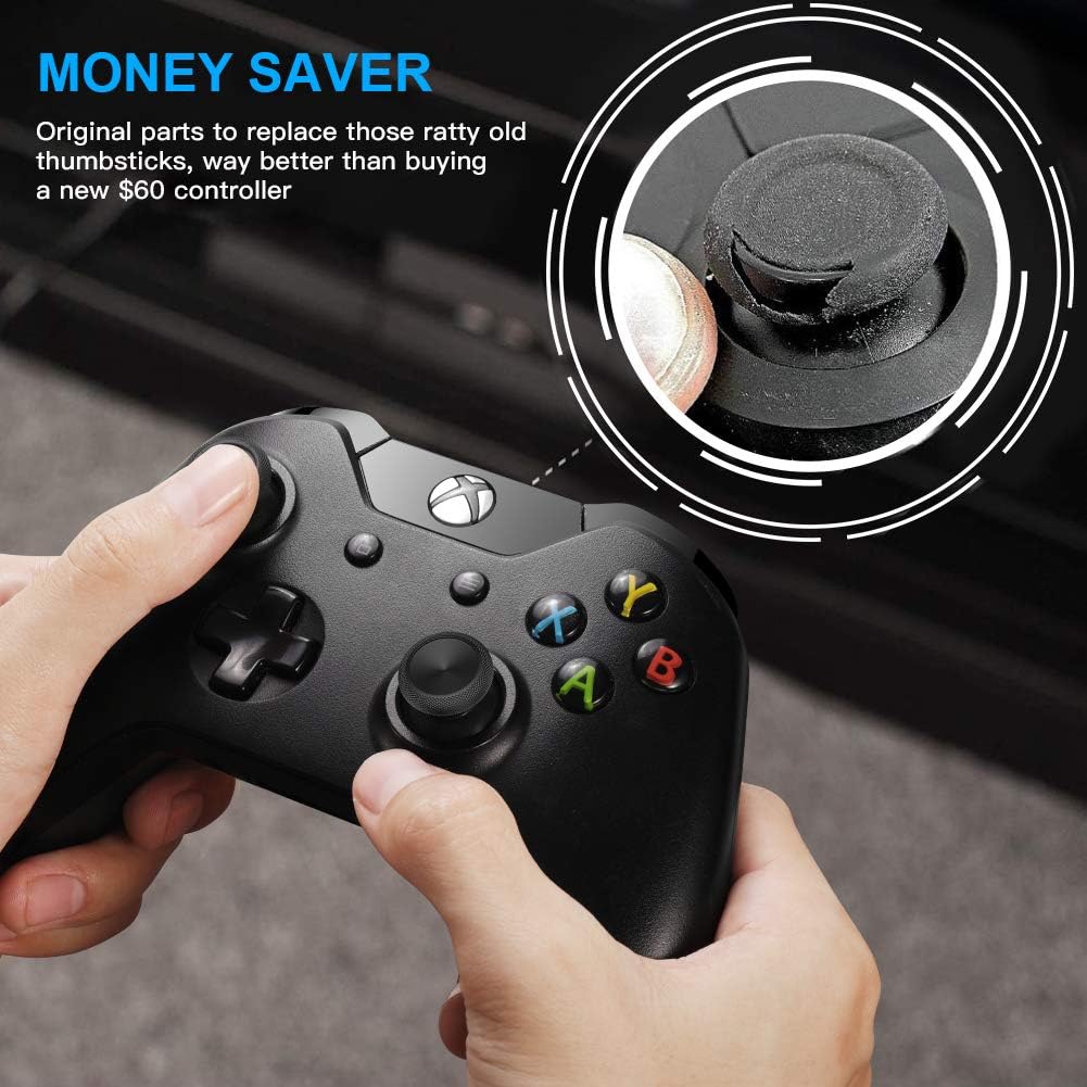 6PCS Xbox One Controller Thumbstick Replacement Kit – Analog Sticks with Repair Screwdrivers