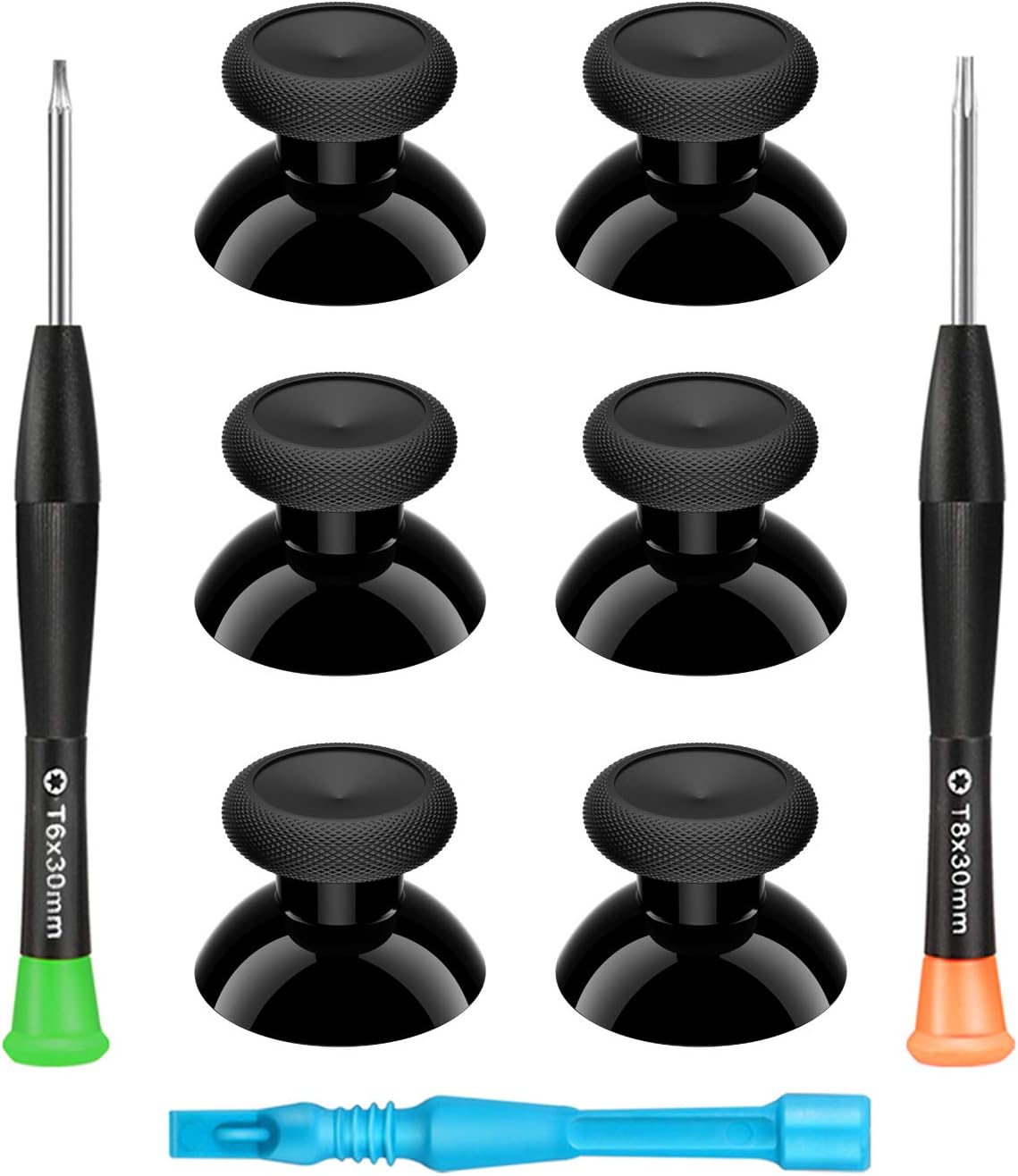 6PCS Xbox One Controller Thumbstick Replacement Kit – Analog Sticks with Repair Screwdrivers