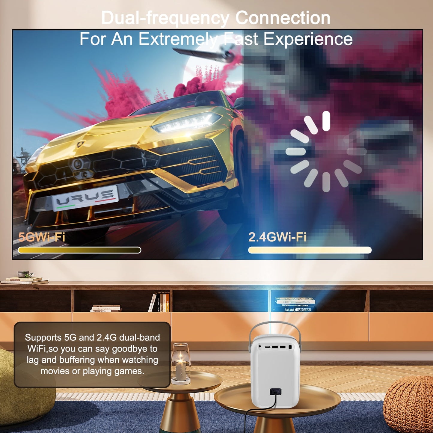 Smart WiFi & Bluetooth HD Projector