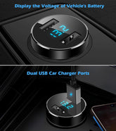 Dual USB Car Charger with Voltage Meter