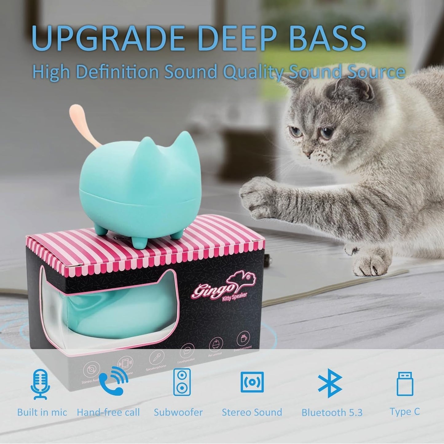 Cute Cat Mini Bluetooth Speaker