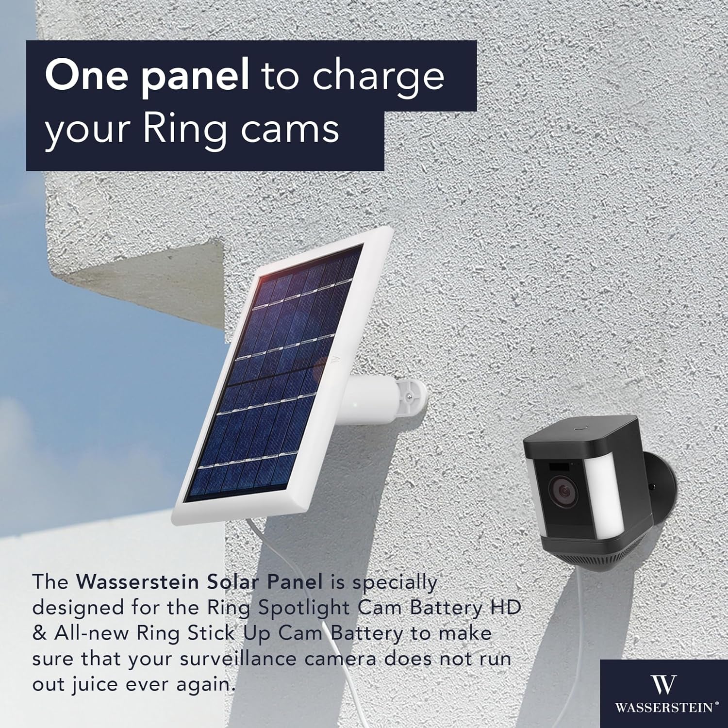 Solar Panel for Ring Cameras (3-Pack, White)