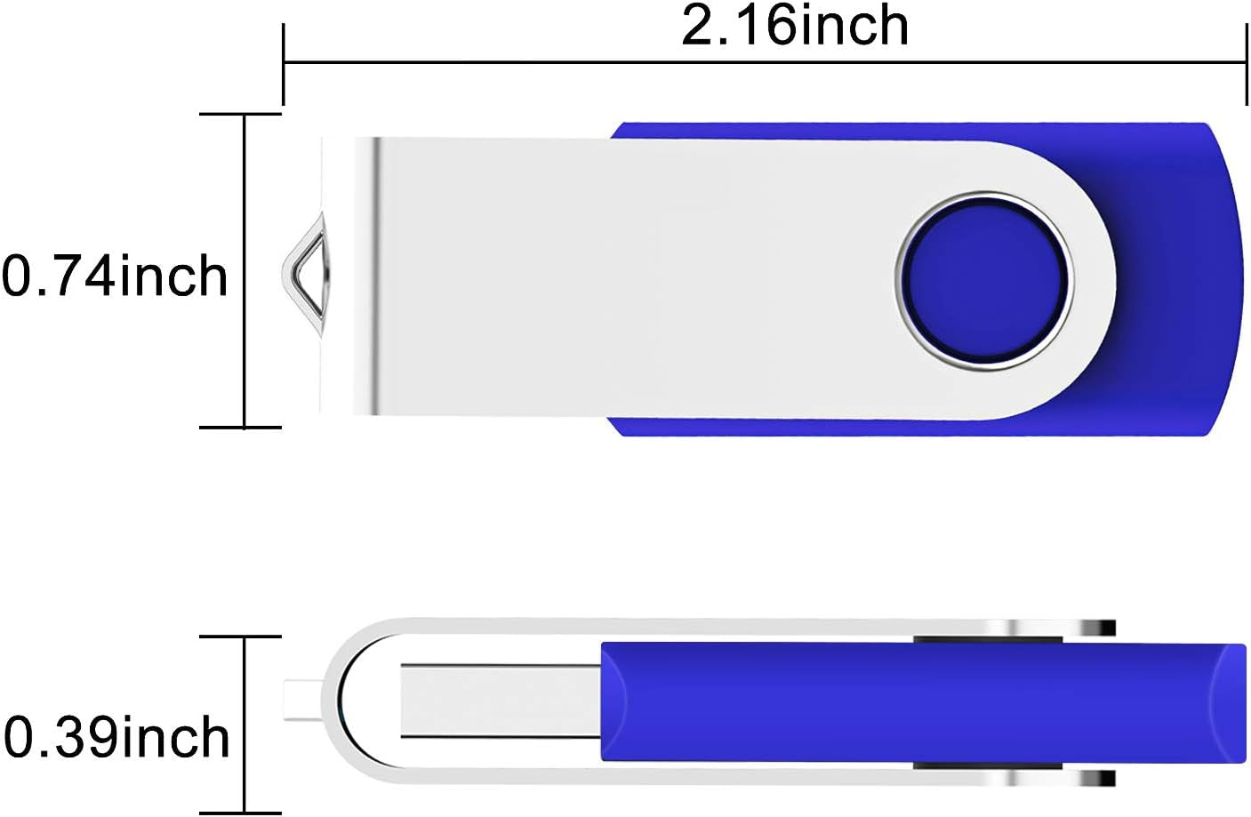10-Pack 64GB USB 2.0 Flash Drives