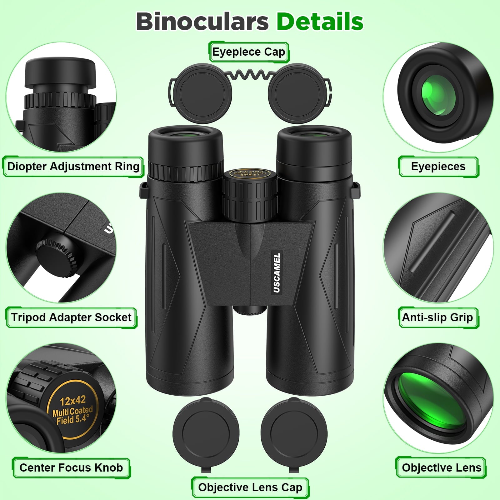 12x42 HD Waterproof Binoculars