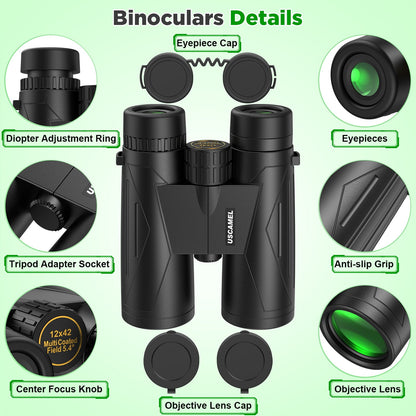 12x42 HD Waterproof Binoculars