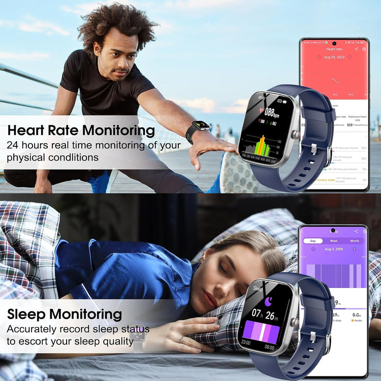 1.91″ HD IP68 Fitness Smartwatch – Blue