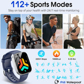 1.91″ HD IP68 Fitness Smartwatch – Blue