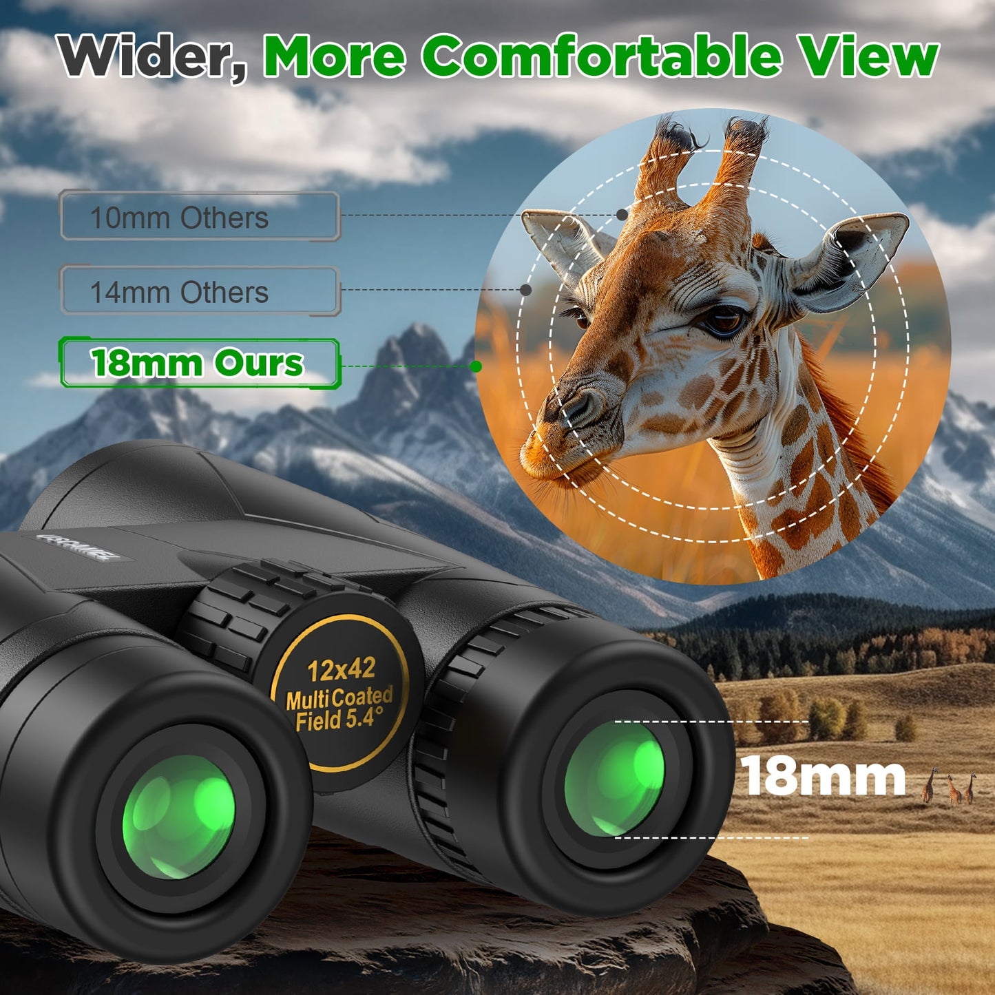 12x42 HD Waterproof Binoculars