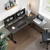 60" L-Shaped Gaming Desk with Cable Management
