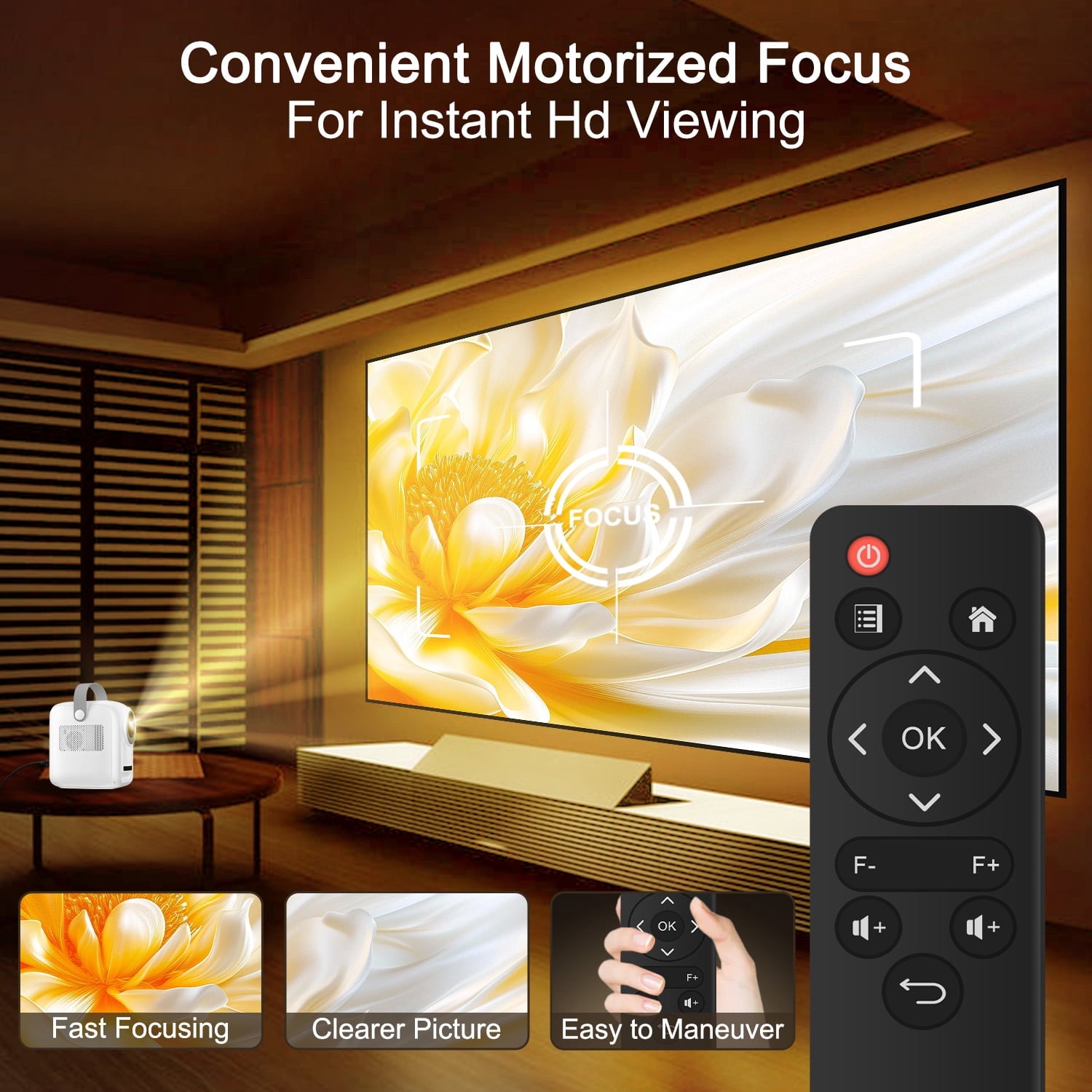 Smart WiFi & Bluetooth HD Projector