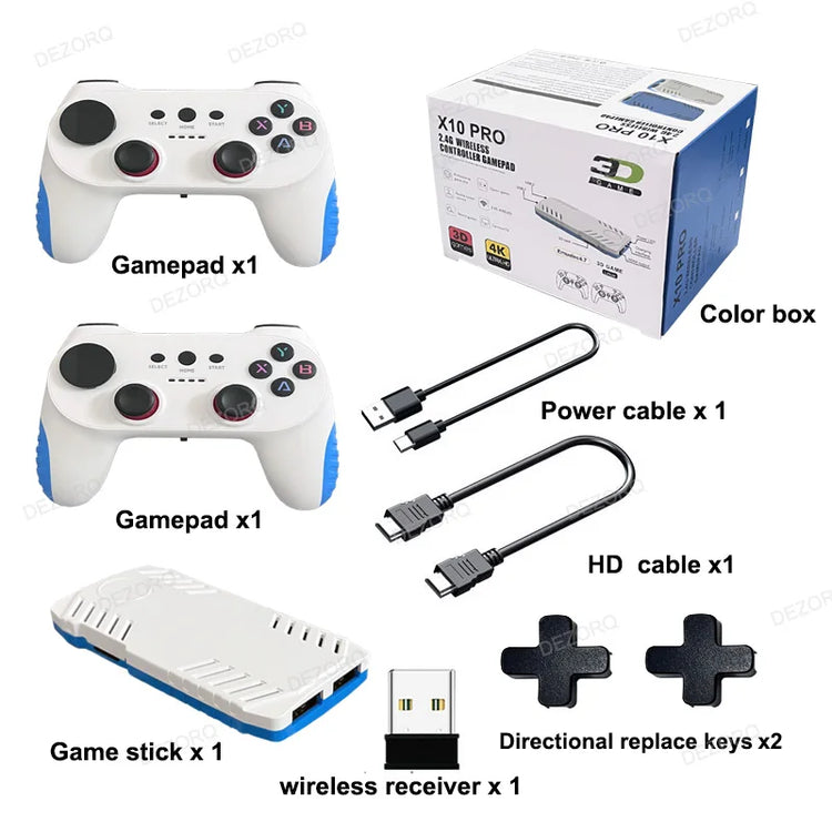 X10 Pro Retro Game Stick – 50,000+ Games, 128GB & 2 Controllers