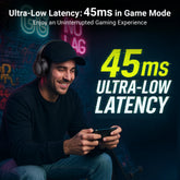 Wireless Over-Ear Headphones with Hybrid ANC – 50 dB Noise Reduction, 120-Hour Battery, 6-Mic ENC, Spatial Audio and Foldable Design