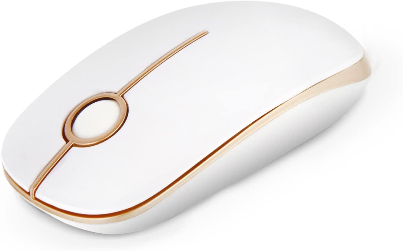 Wireless Slim Mouse – Quiet 2.4GHz USB Optical Mouse for Laptop, PC & Mac