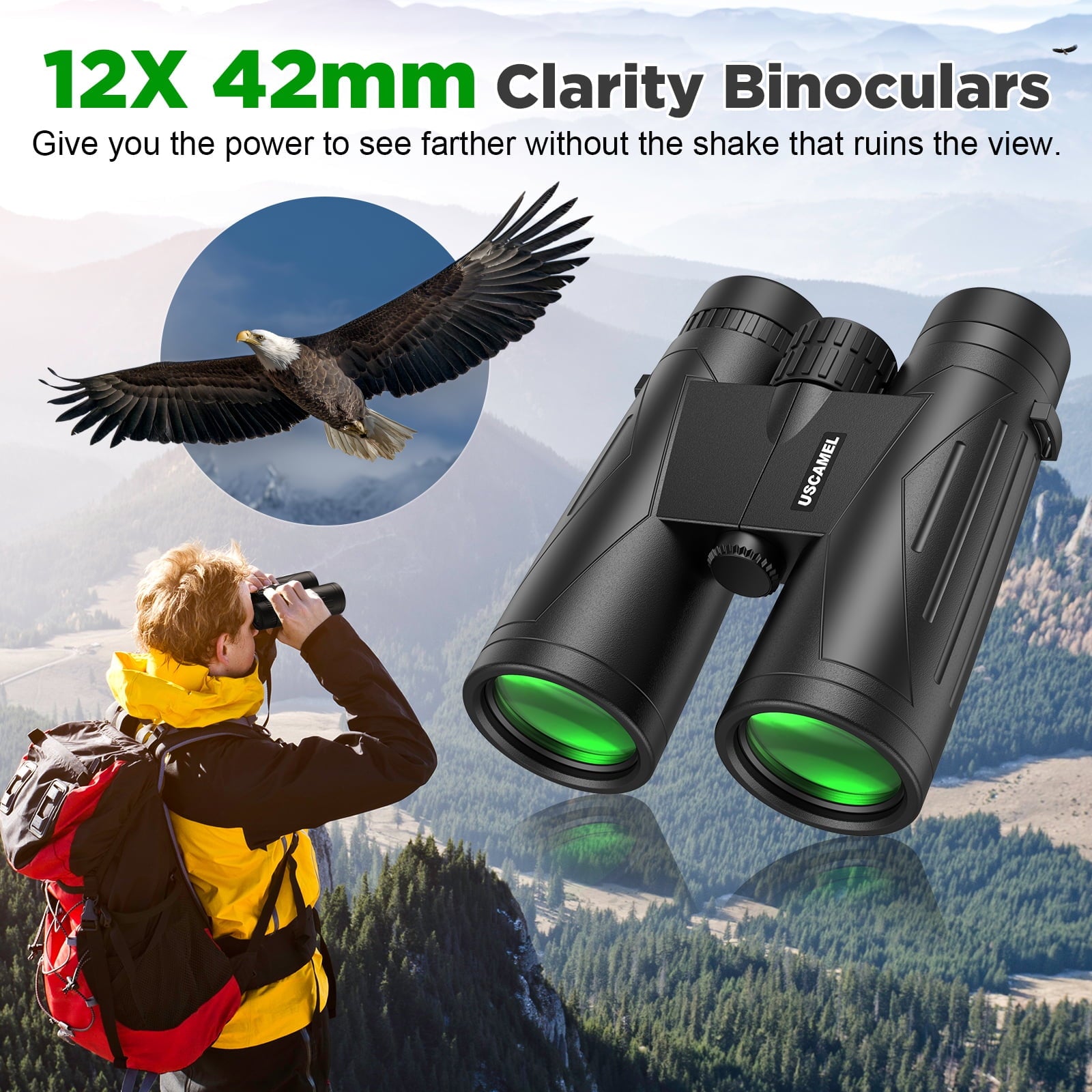 12x42 HD Waterproof Binoculars
