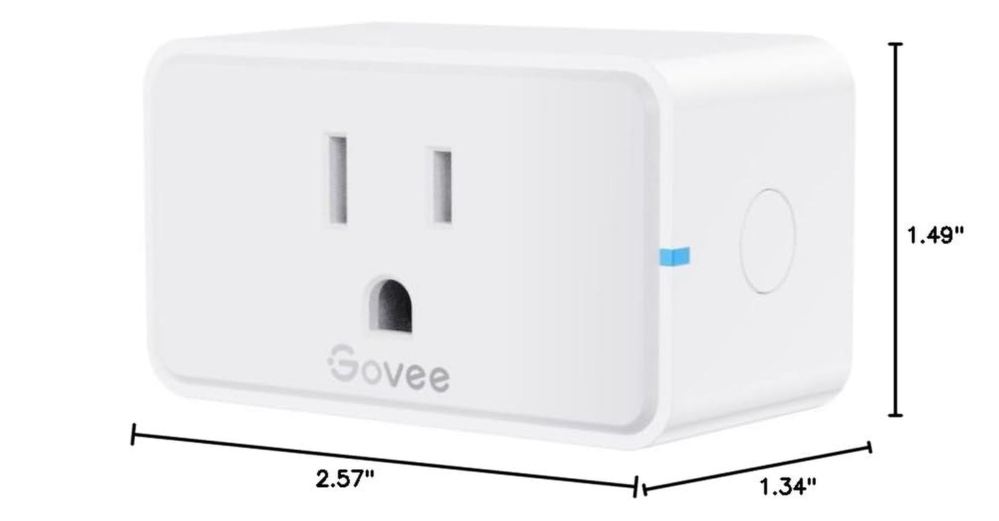 Smart Plug 15A - 4 Pack WiFi and Bluetooth Outlets Compatible with Alexa and Google Assistant, Remote Control via Home App, Multiple Timer Support, No Hub Required, ETL & FCC Certified