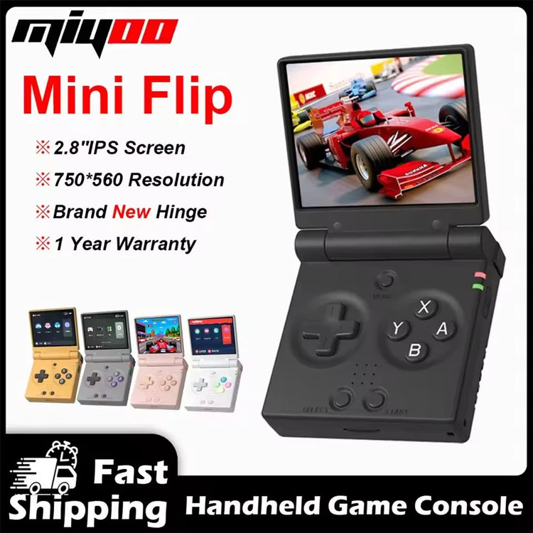 MIYOO Mini Flip Retro Handheld Console – 2.8″ IPS, Linux & Wi-Fi