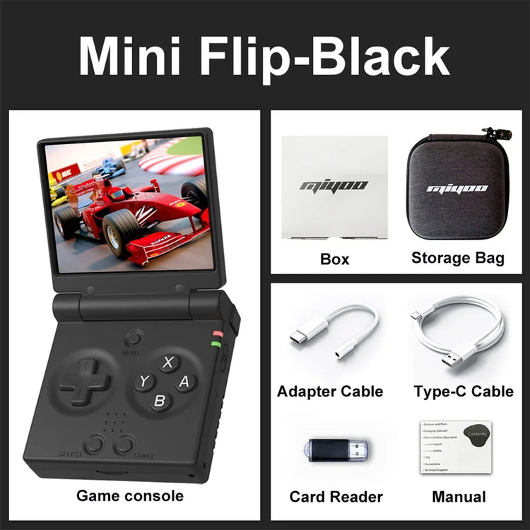 MIYOO Mini Flip Retro Handheld Console – 2.8″ IPS, Linux & Wi-Fi