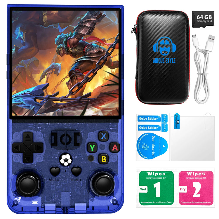 R36MAX Retro Handheld Game Console – 4″ 720×720 IPS Screen, Linux, RK3326, 4000mAh & 64GB/128GB