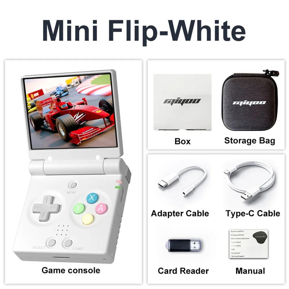 MIYOO Mini Flip Retro Handheld Console – 2.8″ IPS, Linux & Wi-Fi