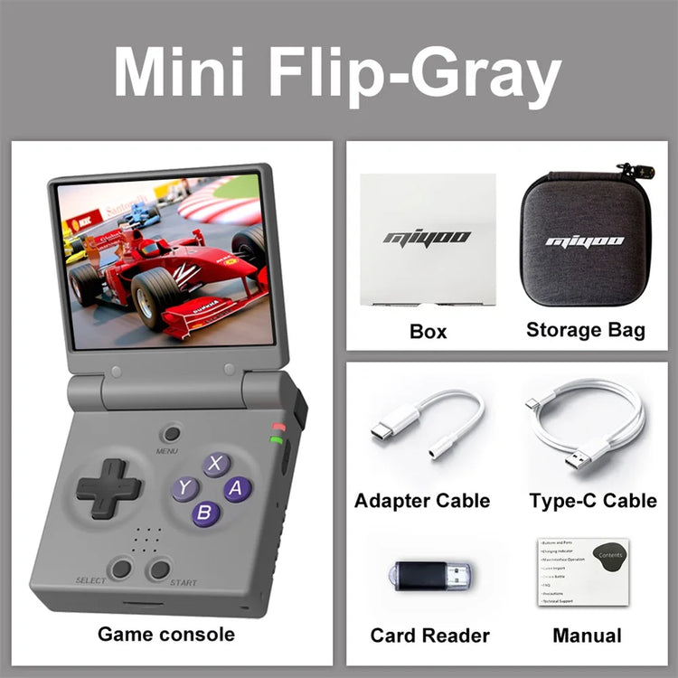 MIYOO Mini Flip Retro Handheld Console – 2.8″ IPS, Linux & Wi-Fi