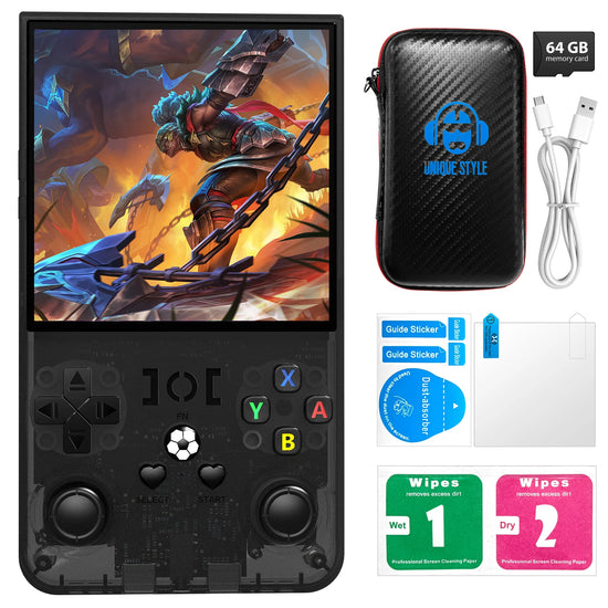 R36MAX Retro Handheld Game Console – 4″ 720×720 IPS Screen, Linux, RK3326, 4000mAh & 64GB/128GB