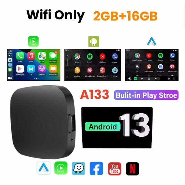 Android 13 Wireless CarPlay AI Box
