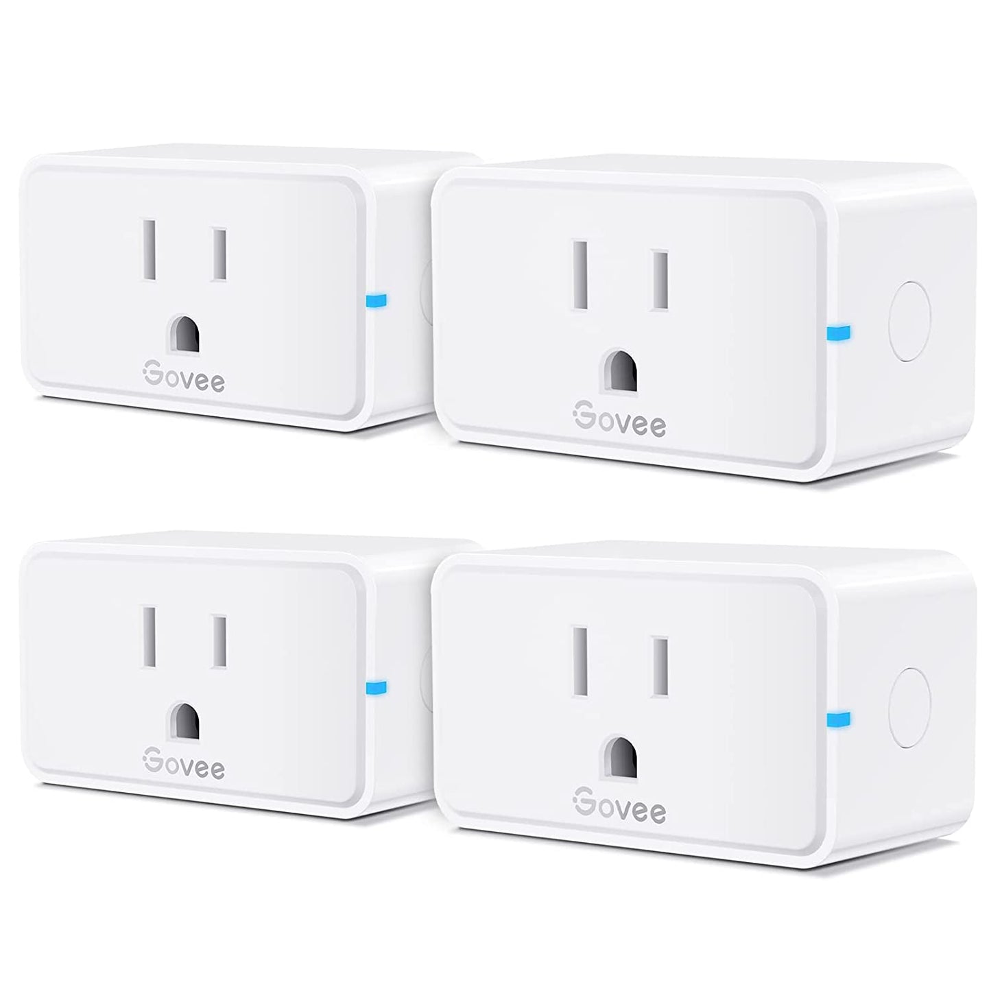 Smart Plug 15A - 4 Pack WiFi and Bluetooth Outlets Compatible with Alexa and Google Assistant, Remote Control via Home App, Multiple Timer Support, No Hub Required, ETL & FCC Certified