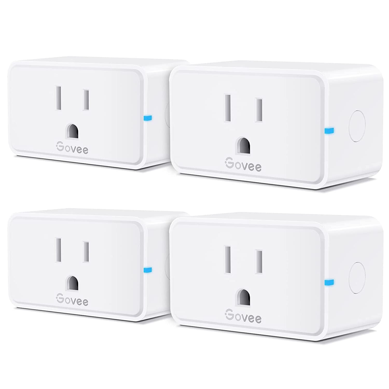 Smart Plug 15A - 4 Pack WiFi and Bluetooth Outlets Compatible with Alexa and Google Assistant, Remote Control via Home App, Multiple Timer Support, No Hub Required, ETL & FCC Certified