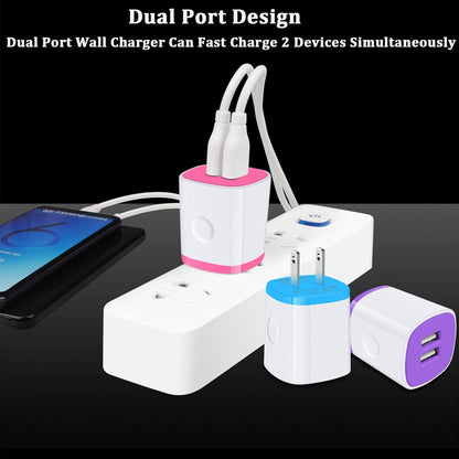 Dual USB Wall Charger 2.1A Fast Charging Adapter