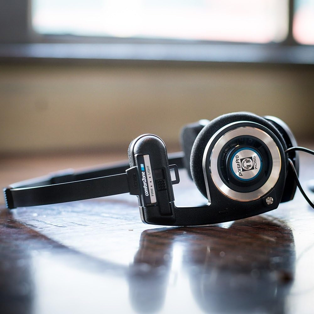 Porta Pro Black Retro 80s Wired On-Ear Headphones (3.5mm)