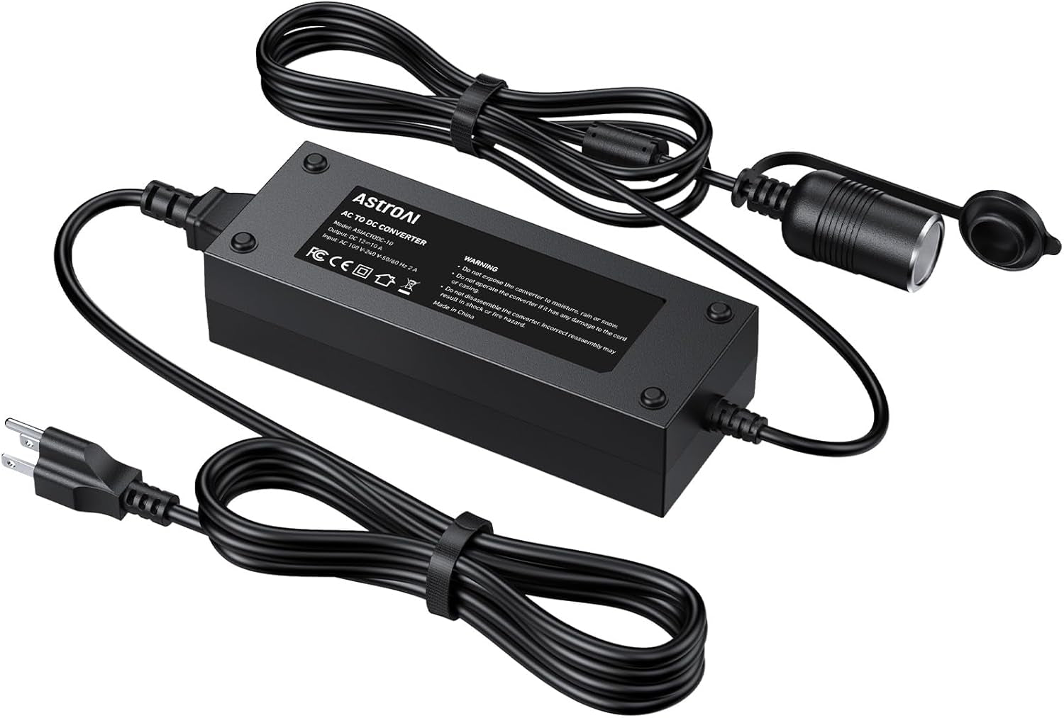 120W AC-to-12V DC Car Power Adapter