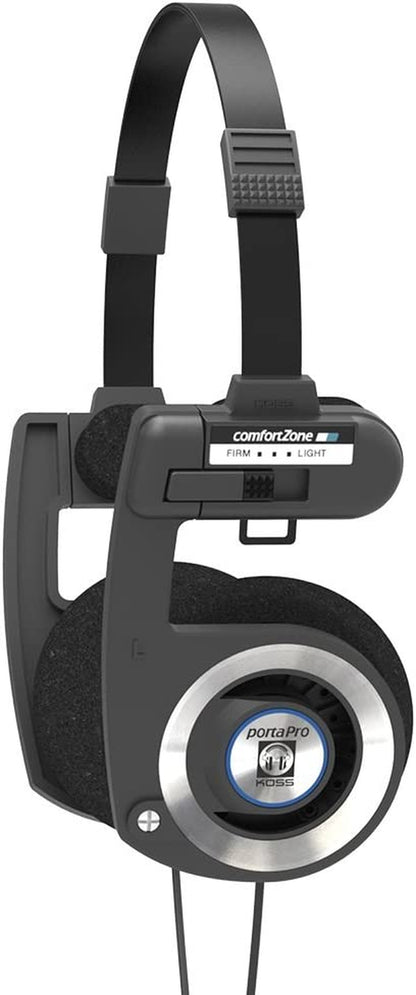 Porta Pro Black Retro 80s Wired On-Ear Headphones (3.5mm)