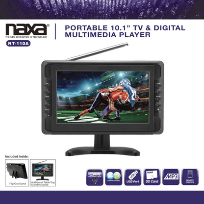 Naxa 10" Portable 12 Volt Television & Digital Multimedia Player